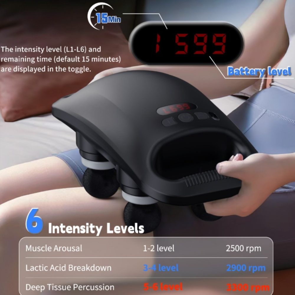 ماساژور حرفه ای چهار سر مدل MULTI FUNCTION HAND HELD MASSAGER ZC-2026 - Image 4