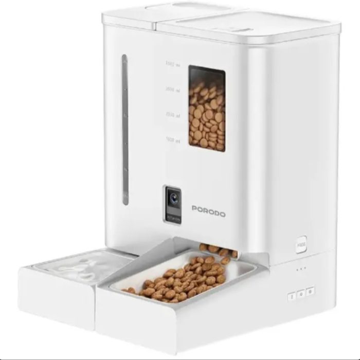 دستگاه غذای هوشمند حیوانات پرودو مدل Porodo Petmate Automatic Pet Feeder PDFD035VWH