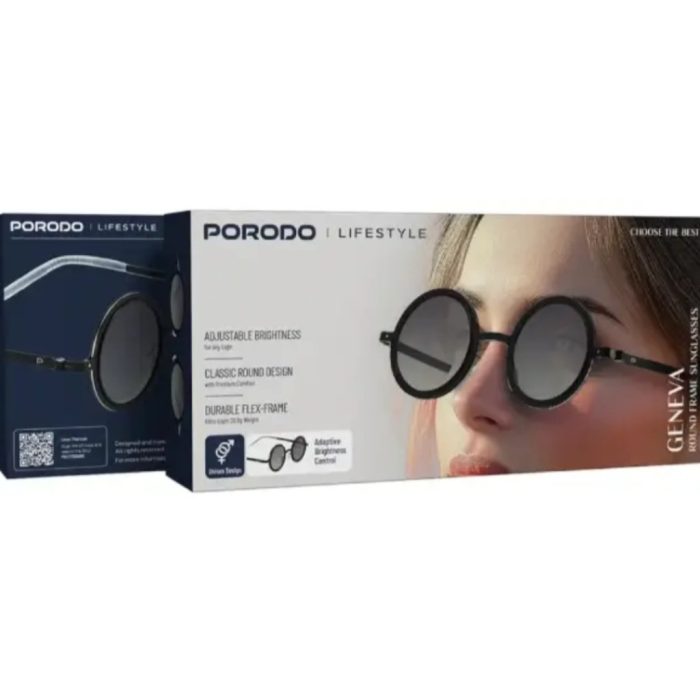 عینک آفتابی پرودو مدل Porodo Lifestyle Geneva Round Frame Sunglasses