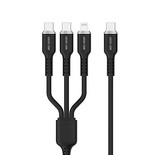 کابل سیلیکونی 3 در 1 گرین لاین مدل GN3IN1SICABK