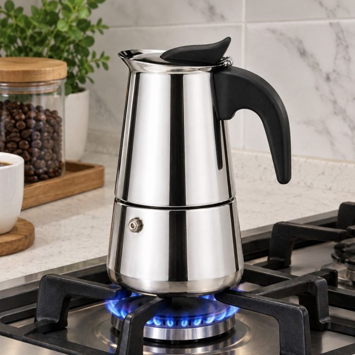 قهوه‌جوش و اسپرسوساز رو گازی مدل Espresso maker 9 cup
